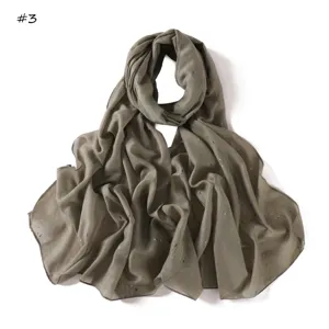 Women breathable long scarf with metallic stripes and colorful dots for casual daily wear.