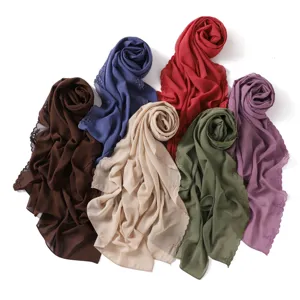 Women Fashion Chiffon Scarf Elegant Floral Embroidery Lightweight Sun Protection Shawl
