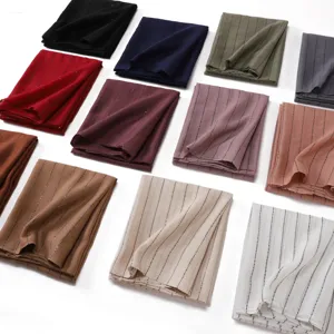 Colorful sequin striped long scarf lightweight breathable casual daily wear for women shawls