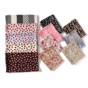 New breathable soft chiffon printed scarf featuring stylish polka dots, florals and leopard patterns.