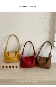 Retro Wildleder Umhängetasche Damen Tasche Vintage Achseltasche lässige Handtasche