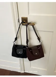 Vintage Wildleder Umhängetasche retro Beutel Handtasche vielseitige Achseltasche Tasche