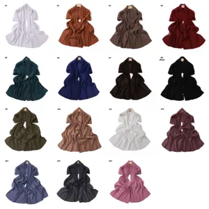 Solid Color Crinkled Chiffon Scarf Glitter Metallic Shimmer Lightweight Shawl for Women