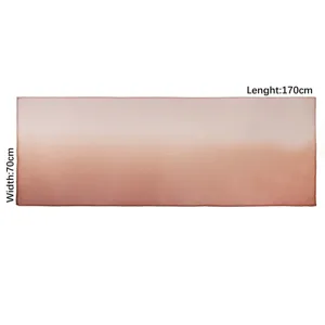 Gradient bark wrinkle long scarf detail, breathable soft fabric, spring summer fashion accessory.