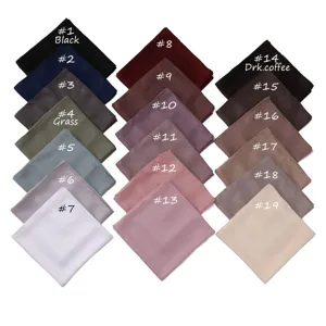 Einfarbig Chiffon Kopftuch Farbvarianten glänzende Textur Detailansicht Farbmuster Auswahl.