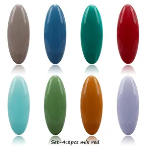 Set apo oktw oval karfitses mantelioy apo plastikoy se diafora omorfa xrwmata moda