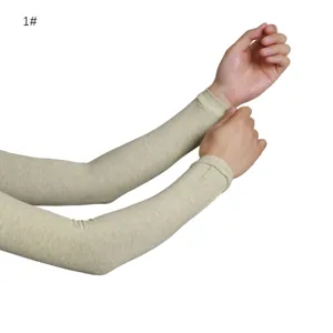 Solid color yarn modal arm sleeves breathable elastic sun protection arm guards for women