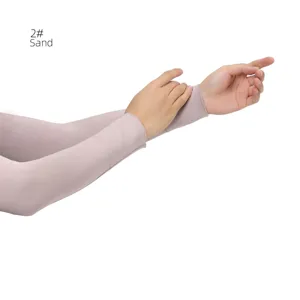 Modal katoen zonbescherming armknoops effen kleur zacht ademend UV bescherming mouwen