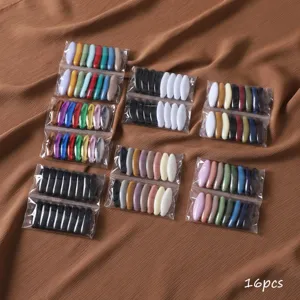 Bunte Plastik Sicherheitsnadeln und Kopftuch Clips 16Stk Set fuer taegliches Styling Zubehoer