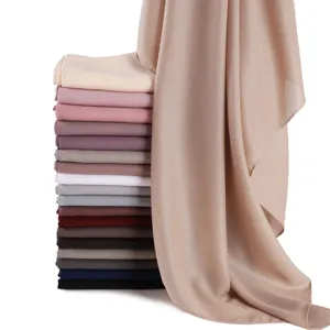 Sommer glitzerndes Chiffon Kopftuch Schal, vielseitiger einfarbiger funkelnder Hijab Wickel.