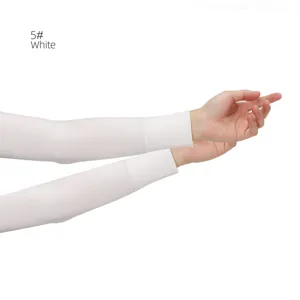 Witte modal katoenen zonwerende armhoezen, ademende en elastische accessoires voor dagelijks.