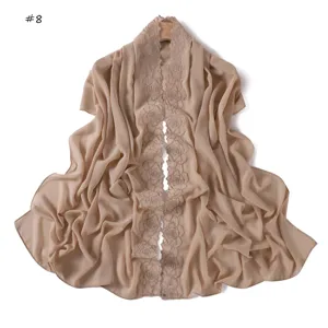 Chiffon shawl scarf with exquisite floral embroidery, lightweight breathable sheer wrap for women.