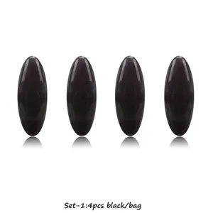 Schwarzes ovales Sicherheitsnadel Schal Schnallen Set mit 4 Stk, ideal für Anti-Blitzen Kleidung.