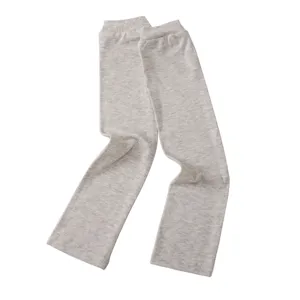 Grey heather knit arm sleeves for sun protection, breathable and elastic daily wear accessory.