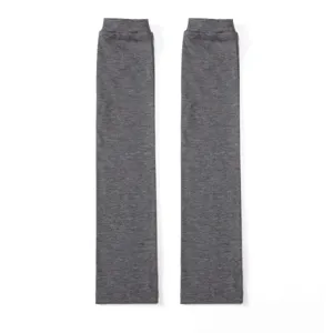 Dark gray solid color modal sun protection arm sleeves, breathable and elastic guards.