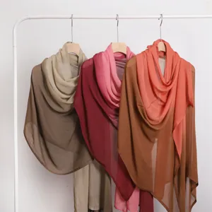 Écharpe longue en modal dégradé coton doux large châle léger pour femme élégante chic