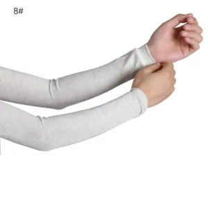 Detailed view of solid color modal arm sleeves, breathable and stretchy fabric for daily wear.