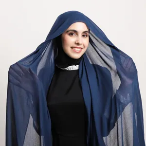 Detailed view of the lightweight solid color modal cotton linen scarf and breathable hijab.
