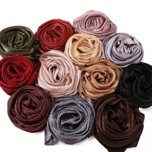 Solid color satin jacquard long scarf silk-like soft breathable elegant fashion shawl drape