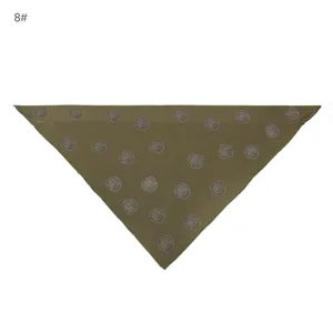 Green modal rhinestone rose triangular scarf shawl versatile soft fashion headscarf wrap classy
