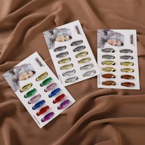 Clips de hijab ovales métalliques de couleur mixte boucle d'écharpe épingles de sûreté bijoux