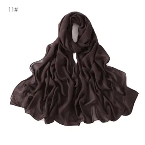 Solid color lightweight breathable modal cotton scarf shawl for women daily wear accessory