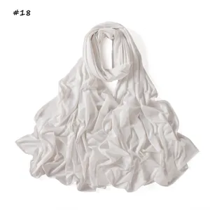 Bufanda larga lisa de jersey liquido elastico de alta calidad hiyab suave para mujer