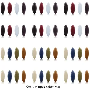 Bunte ovale Kopftuchnadeln Set, 48 Stk. gemischte Farben Sicherheitsnadeln für Schals.