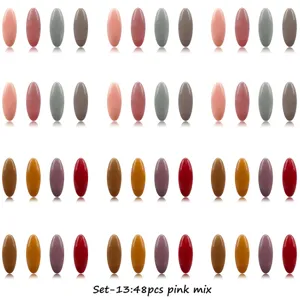 48 Stueck bunte ovale Kopf Sicherheitsnadeln rosa Mix dekorative Schal Clips Brosche
