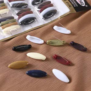 Épingles de hijab anti-éblouissement en plastique coloré et clips de broche de sécurité écharpe.