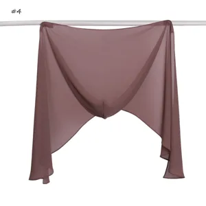 Foulard hijab en mousseline unie drapé sur tringle léger doux respirant quotidien