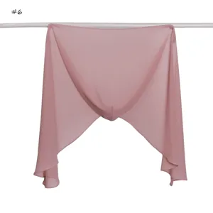 Foulard hijab en mousseline uni léger respirant élégant drapé couvre-chef pour un usage quotidien