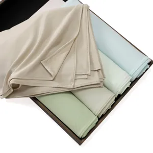 Conjunto de hijab de jersey líquido liso premium, bufanda elástica suave y transpirable mujer.