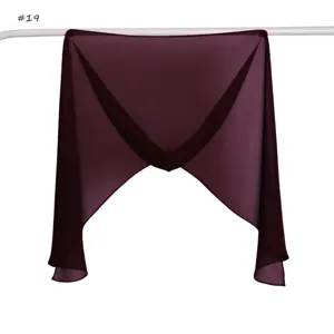Solid color chiffon hijab scarf lightweight soft breathable long wrap headscarf detail view