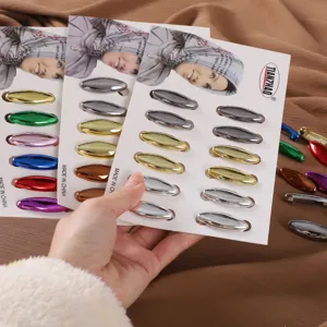 Ensemble de Broches Épingles de Sécurité Plates Ovales Multicolores en Plastique Pinces à Foulard Bijoux pour Femmes
