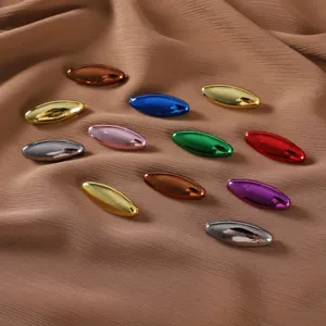 Boutons ovales en plastique métallique coloré boucles d'écharpe accessoires de mode détail