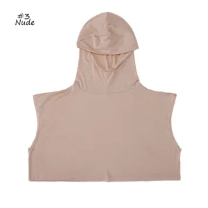 Sleeveless hooded dickey modal cotton solid minimalist one-piece hood base anti-peep accessory