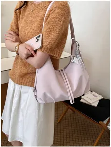 Sac à épaule bandoulière élégant pour femme sac hobo décontracté rose mode quotidienne