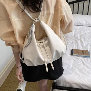 Sac a dos multifonction pour femmes blanc sac souple bandouliere mode voyage chic