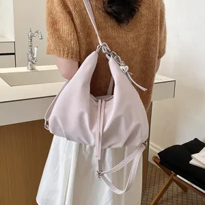 Sac à dos femme rose convertible sac porté épaule grande capacité style quotidien