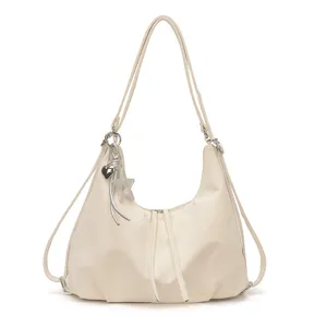 Sac à dos femme convertible travail cabas polyvalent élégant sac d'épaule beige quotidien