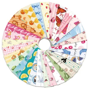 Coquette aesthetic bookmarks detail, sweet bow and fruit pattern reading index cards for books.