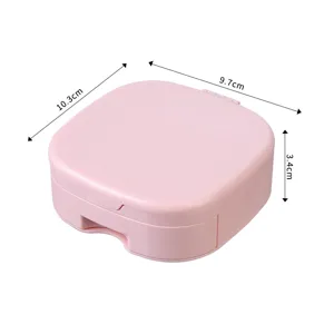 Multifunctional pink cosmetic jewelry storage box with drawer and compact size for vanity.