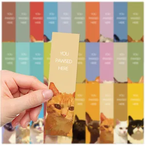 Marques-pages en papier chat creatifs pour lecteurs, design d art d animal mignon.