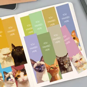 Mignons marque-pages de chat en papier papeterie de lecture décorative pour amateurs
