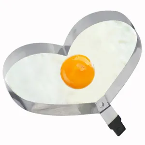 Edelstahl Herzförmig Spiegelei Ring Form für Küche Kochen Werkzeug Hauptartikel Bild.