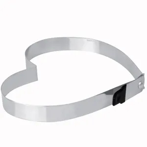 Herzförmiger Edelstahl Spiegelei Ring Form, langlebiges Küchen Backwerkzeug zum Braten.