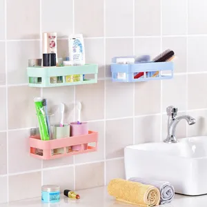 Badezimmer Wandregal ohne Bohren, Kunststoff Duschkorb Bad Hängekorb Organizer für Küche WC.