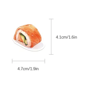 Japan Lachs Sushi Cartoon Sticker Detailansicht, kompaktes wasserdichtes Vinyl Decal fur Laptop