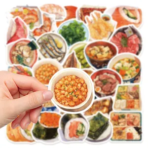 30 Stk. Japanische Lebensmittel Aufkleber süße ästhetische wasserdichte Sticker für Laptop